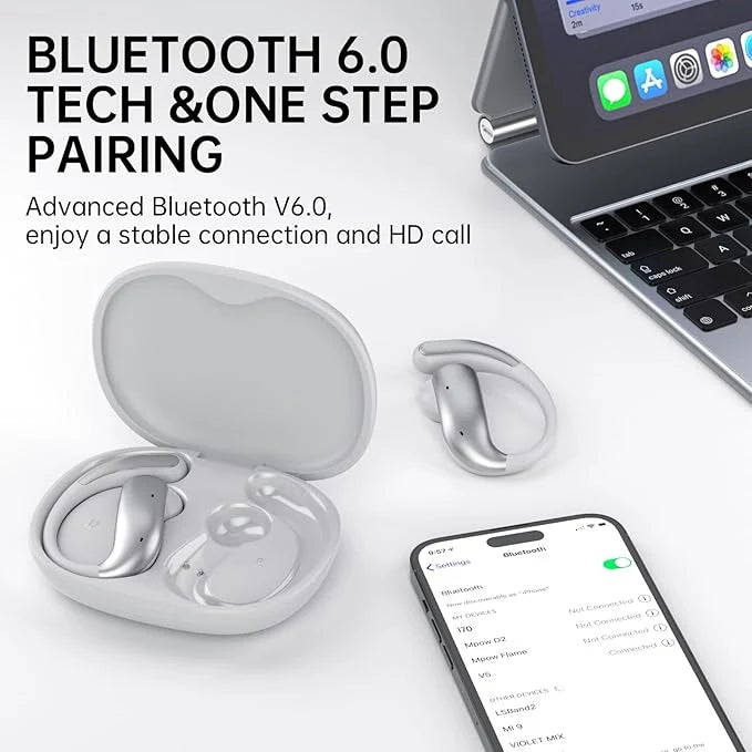 Galaxy Open Earbuds – Wireless Bluetooth Headphones with Open-Ear Design & Clear Stereo Sound