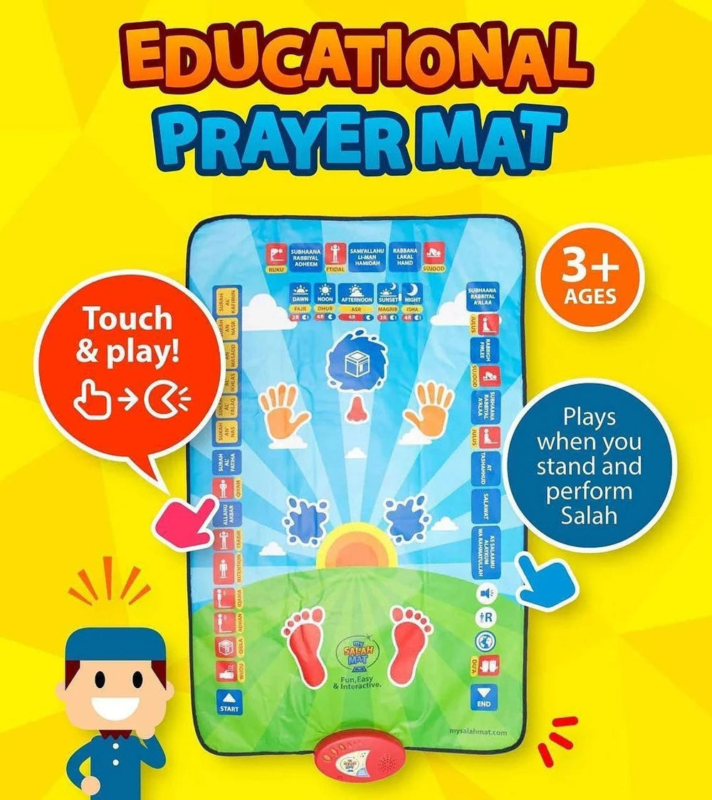 Islamic Prayer Mat for Kids – Educational Learning Salah Rug