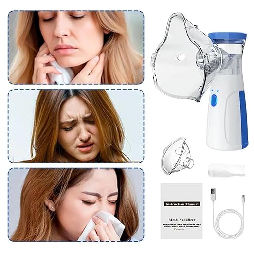 Compact Mesh Nebulizer – Portable Rechargeable Nebulizer Machine for Kids & Adults