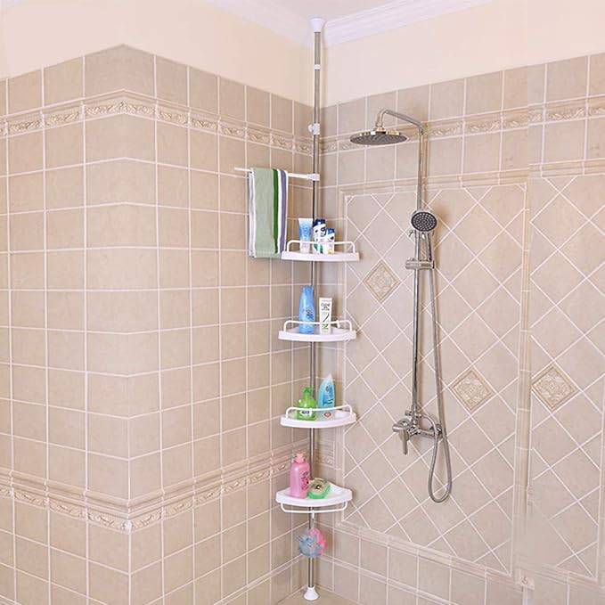 Multi-Function Corner Shelf – Wall Mounted Bathroom & Kitchen Storage Organizer Rack