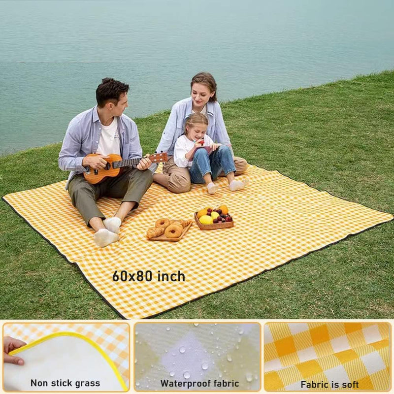 Waterproof Outdoor Picnic Blanket – Foldable Portable Camping & Beach Mat for Travel, Park & Garden