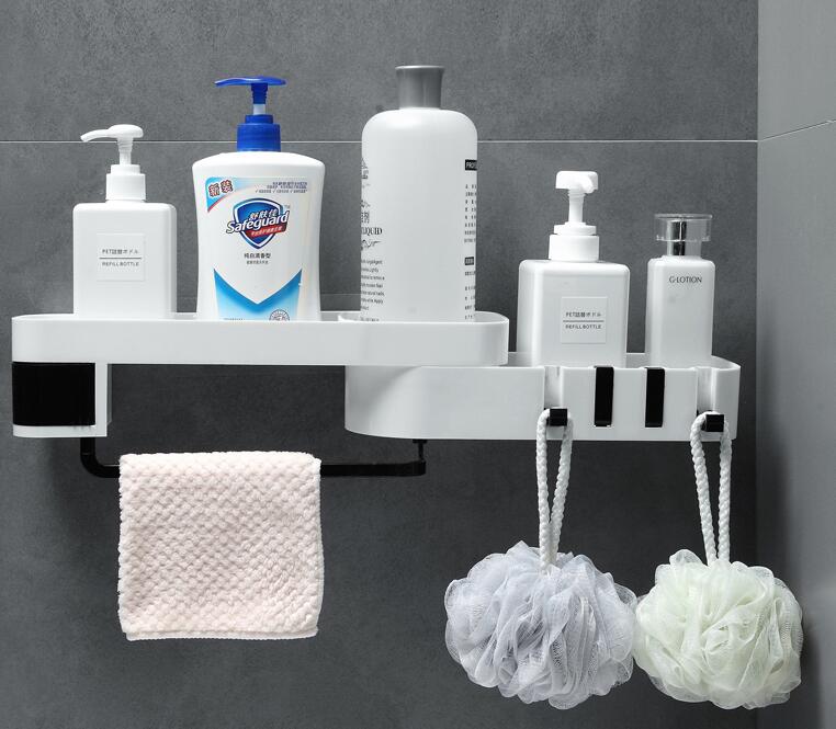 Bathroom Corner Shelf – Wall Mounted Corner Storage Rack for Bathroom Organization Ⓢ