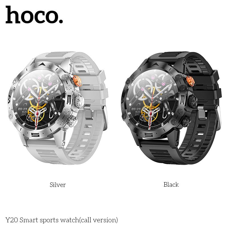HOCO Y20 Smart Sports Watch – Bluetooth Fitness Tracker with Heart Rate Monitor, Sleep Tracking & Multi-Sport Modes