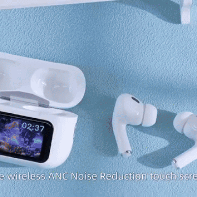 Hoco EW72 Touch Screen Bluetooth Earbuds – Wireless TWS Earphones with Smart Display, Hi-Fi Sound & Charging Case