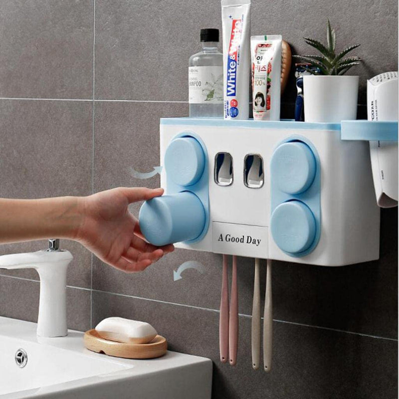 Wall-Mounted Bathroom Organizer Shelf – No-Drill Waterproof Storage Rack for Toiletries & Bathroom Accessories