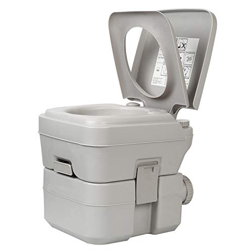 Portable Camping Toilet with Dual Flush Pump | Portable Travel Toilet for Camping, RV, Boat & Outdoor Use – Leakproof, Water-Saving Design