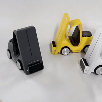 3-in-1 Forklift Wireless Charging Station – Fast Qi Charger, LED Alarm Clock & Night Light