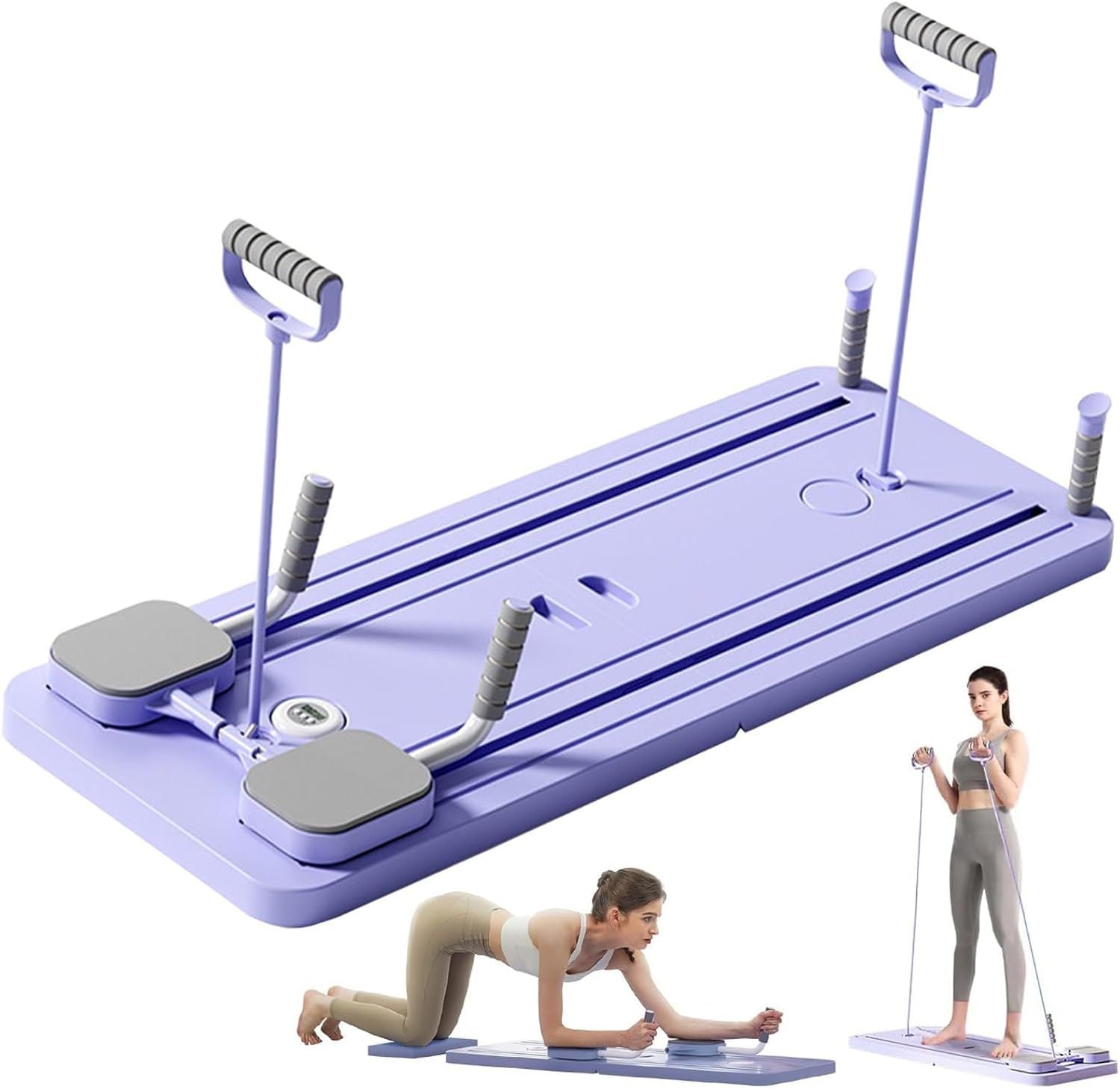 Pilates Reformer Slide Board with Automatic Rebound | Full Body Core Trainer, Adjustable Resistance Home Fitness Exercise Board for Men & Women