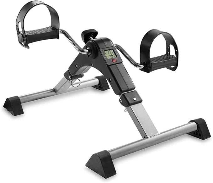 Arm & Leg Exercise Pedal Machine with LCD Display | Adjustable Resistance Mini Fitness Pedaler for Home, Office & Seniors