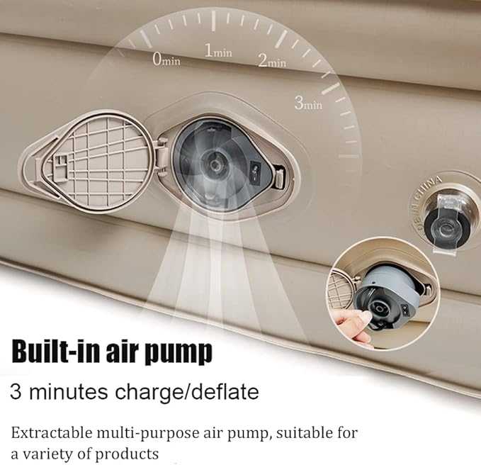 Luxury Camping Air Mattress with Built-in Electric Pump | Queen Size Inflatable Air Bed, 300kg Heavy-Duty Blow-Up Mattress for Home, Guests & Outdoor Camping